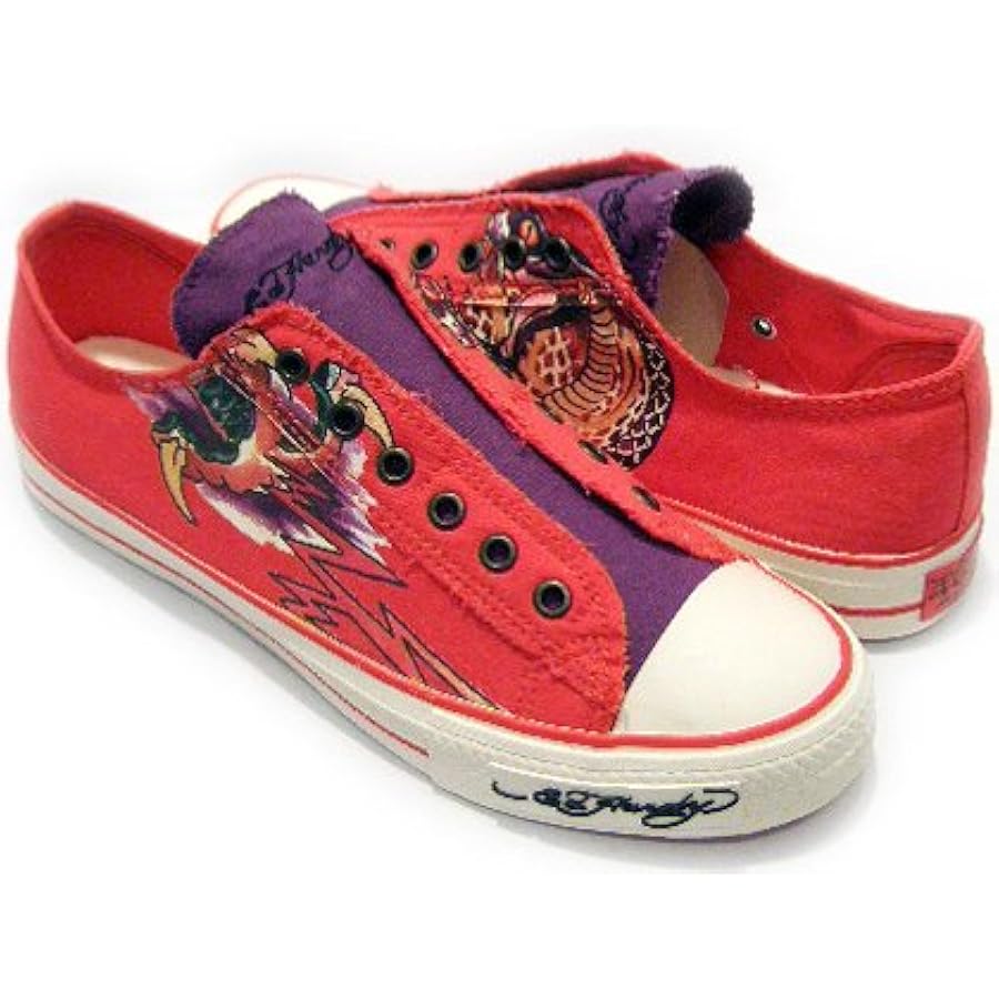 Ed Hardy 赤黒2点セット Amazon | [エドハーディー] サイズ:11.0 ローライズ スニーカー